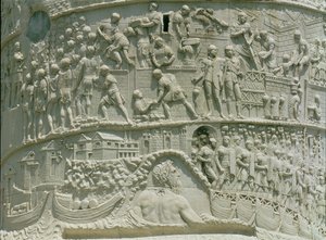 Het Romeinse leger steekt de Donau over (detail)